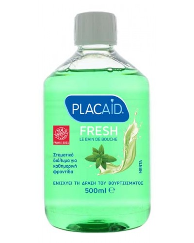 PLAC AID FRESH ΜΕΝΤΑ ΚΑΘΗΜΕΡΙΝΟ ΣΤΟΜΑΤΙΚΟ ΔΙΑΛΥΜΑ ΜΕΝΤΑ 500ML