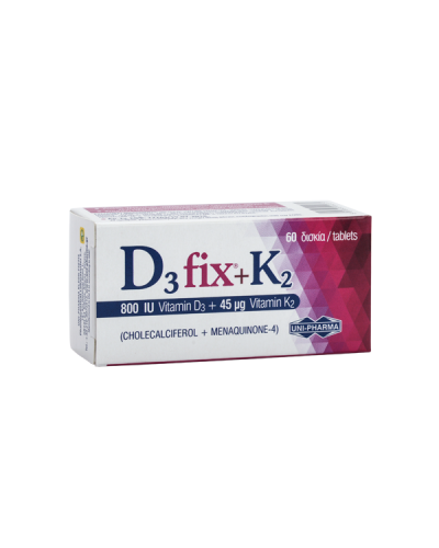 UNI-PHARMA D3 FIX 800IU   K2 45mg 60TABS