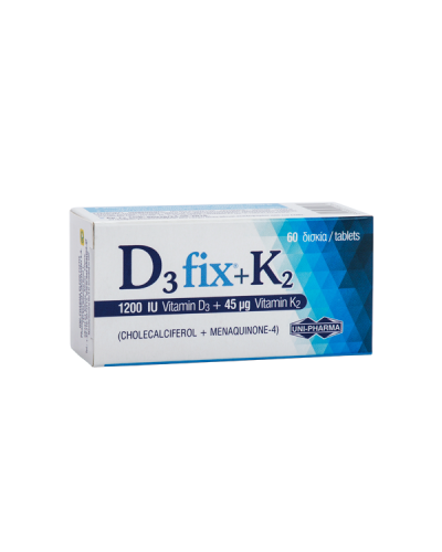 UNI-PHARMA D3 FIX 1200IU   K2 45mg 60TABS