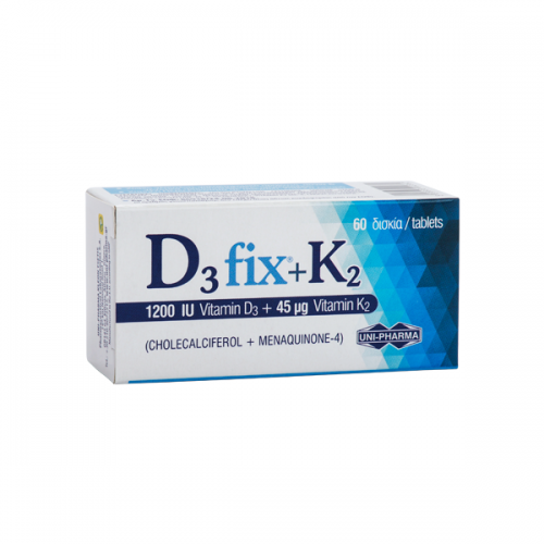 UNI-PHARMA D3 FIX 1200IU   K2 45mg 60TABS