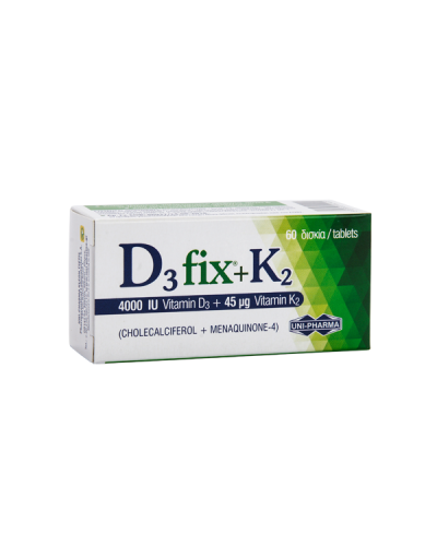 UNI-PHARMA D3 FIX 4000IU   K2 45mg 60TABS