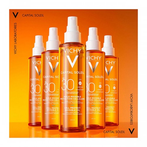 VICHY CAPITAL SOLEIL CELL PROTECT INVISIBLE OIL SPF30 200ml VICHY CAPITAL SOLEIL CELL PROTECT INVISIBLE OIL SPF30 200ml