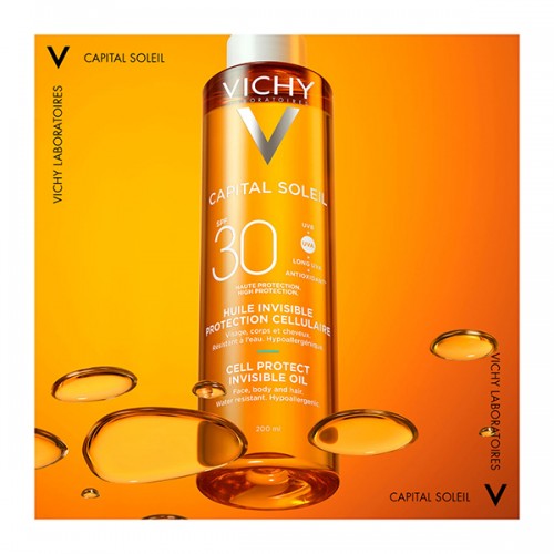 VICHY CAPITAL SOLEIL CELL PROTECT INVISIBLE OIL SPF30 200ml VICHY CAPITAL SOLEIL CELL PROTECT INVISIBLE OIL SPF30 200ml