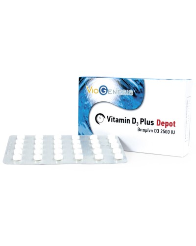 VITAMIN D3 PLUS 2500IU DEPOT (ΒΙΤΑΜΙΝΗ D3 ΣΕ ΔΙΣΚΙΑ ΒΡΑΔΕΙΑΣ ΑΠΟΔΕΣΜΕΥΣΗΣ) 90TABL