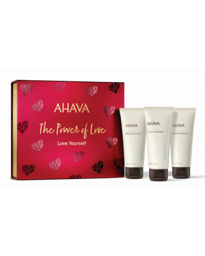 AHAVA Mineral Body Lotion + Hand Cream +Shower Gel Love Yourself