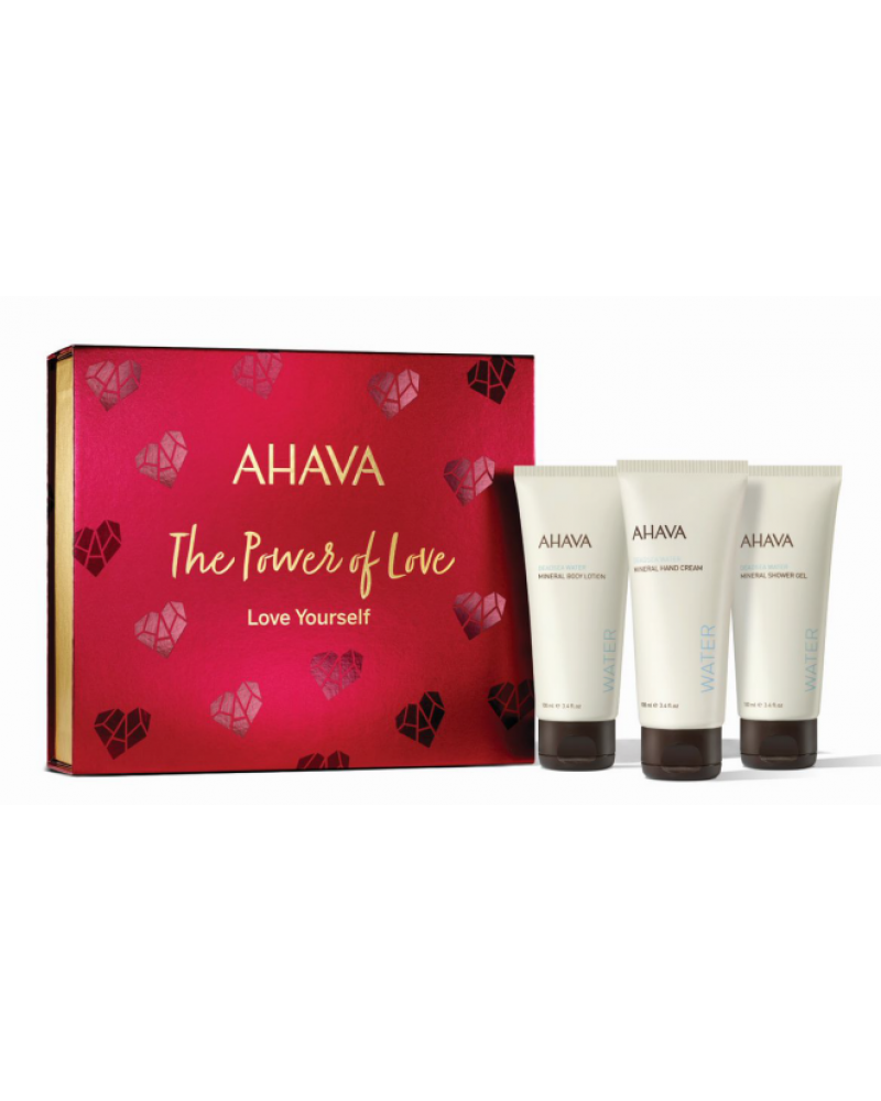 AHAVA Mineral Body Lotion + Hand Cream +Shower Gel Love Yourself AHAVA Mineral Body Lotion + Hand Cream +Shower Gel Love Yourself