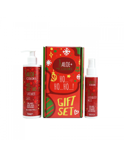 ALOE+COLORS Ho Ho Ho Gift Set Shower Gel 250m + Hair and Body Mist 100ml