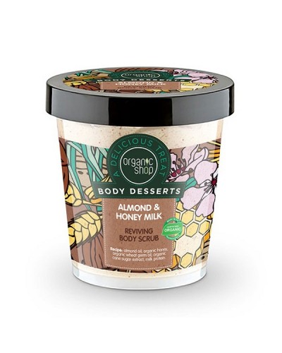 ORGANIC SHOP BODY DESSERTS ALMOND & HONEY MILK REVIVING BODY SCRUB 450ML