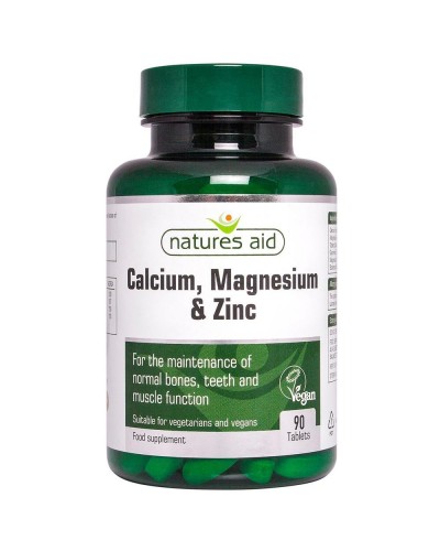 NATURES AID CALCIUM & MAGNESIUM & ZINC 90 TABS