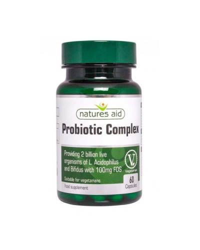 NATURES AID PROBIOTIC COMPLEX WITH BIFIDUS AND FOS 60 VCAPS