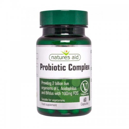 NATURES AID PROBIOTIC COMPLEX WITH BIFIDUS AND FOS 60 VCAPS