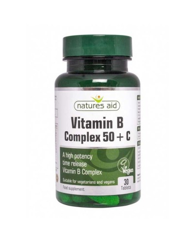 NATURES AID VITAMIN B COMPLEX   C HIGH POTENCY WITH VITAMIN C 90CAPS