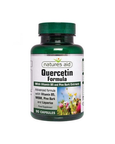 NATURES AID QUERCETIN FORMULA WITH VITAMIN B5 AND PINE BARK EXTRACT 90 VCAPS