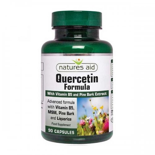 NATURES AID QUERCETIN FORMULA WITH VITAMIN B5 AND PINE BARK EXTRACT 90 VCAPS