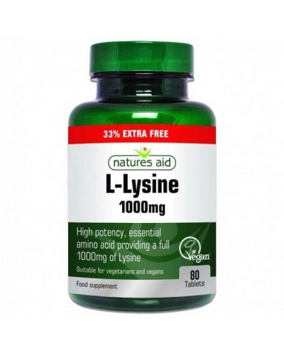 NATURES AID L-LYSINE 1000mg 80 TABS