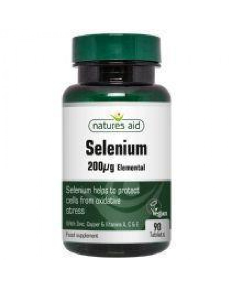 NATURES AID SELENIUM 200mg WITH ZINC AND VITAMINS A, C & E 90 TABS