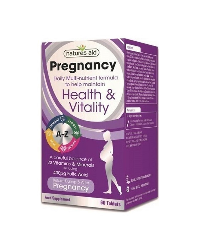 NATURES AID PREGNANCY MULTI-VIAMINS & MINERALS (BEFORE,DURING & AFTER) 60 TABS