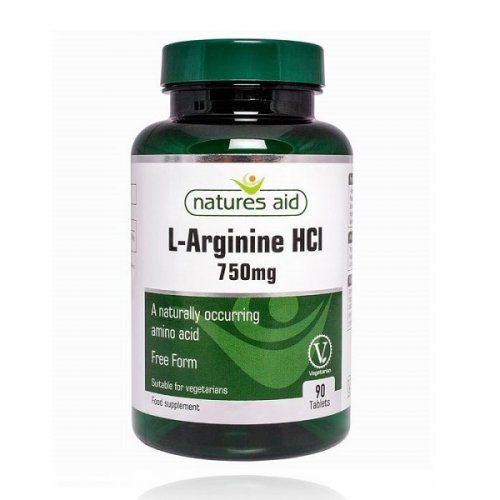 NATURES AID L-ARGININE HCL 750mg 90 TABS