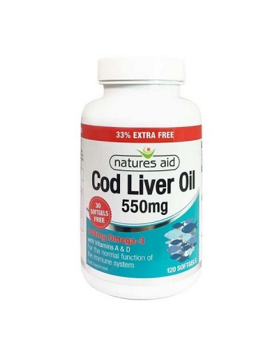 NATURES AID COD LIVER OIL 550mg 120Softgels