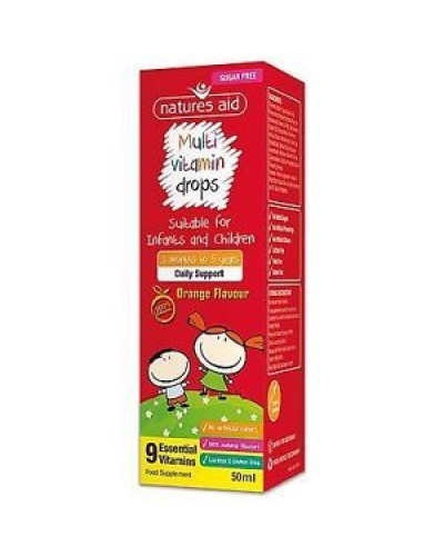 NATURES AID MULTI-VITAMIN MINI DROPS FOR INFANTS & CHILDREN (3 MONTHS - 5 YEARS) 50ML