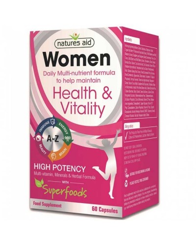 NATURES AID WOMEN S MULTI-VITAMINS & MINERALS (WITH SUPERFOODS) 60 VCAPS