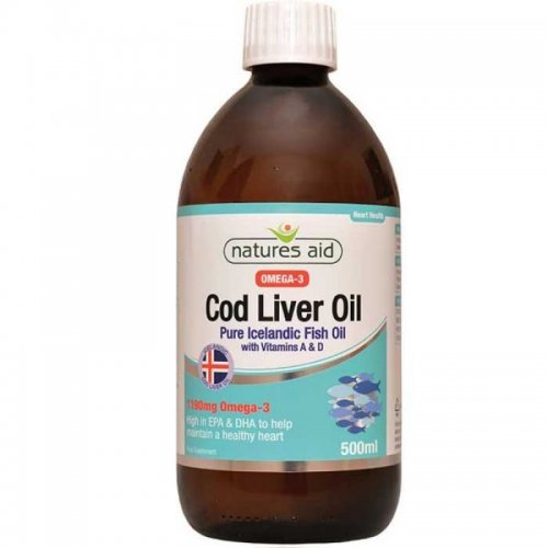 NATURES AID COD LIVER OIL LIQUID 500ML