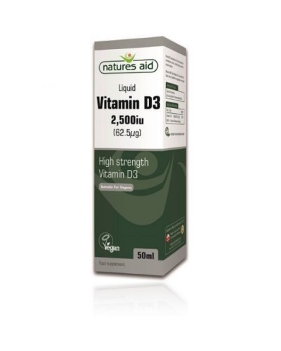 NATURES AID VITAMIN D3 2.500IU LIQUID  62.5mg 50 ML