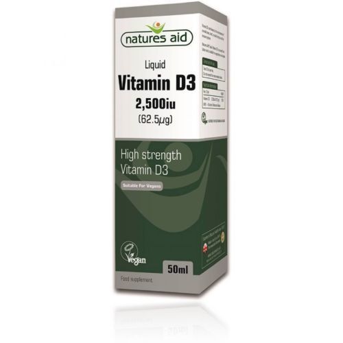 NATURES AID VITAMIN D3 2.500IU LIQUID  62.5mg 50 ML