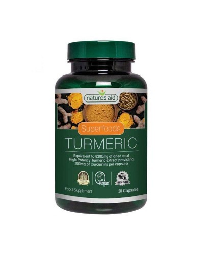NATURES AID TURMERIC 400mg (95% CURCUMINS) 30 VCAPS