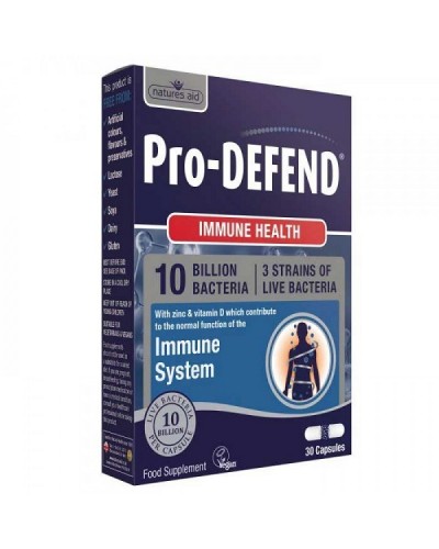 NATURES AID PRO-DEFEND (10 BILLION BACTERIA) IMMUNE SYSTEM 30 CAPS