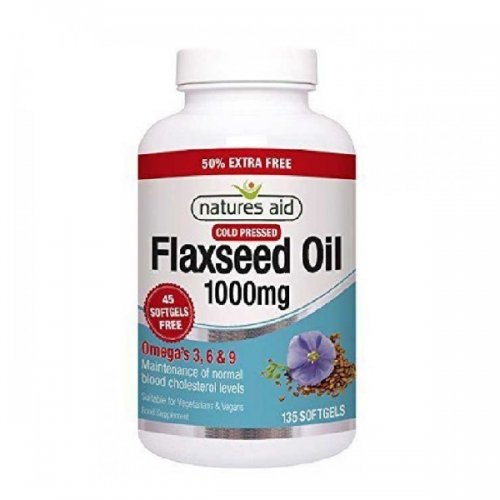 NATURES AID FLAXSEED OIL 1000mg 135 SOFTGELS