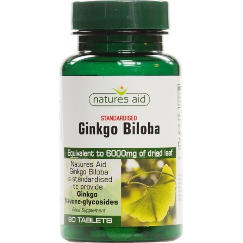 NATURES AID GINKGO BILOBA 120MG (6000MG EQUIV) 90 TABS