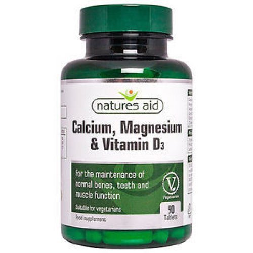 NATURES AID CALCIUM, MAGNESIUM & VITAMIN D3 90 TABS