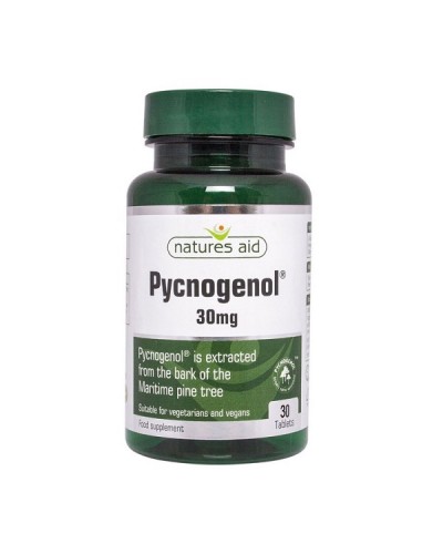 NATURES AID PYCNOGENOL 30MG MARITIME PINE BARK EXTRACT 30 TABS