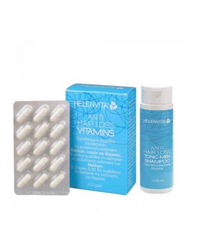 HELENVITA ANTI HAIR LOSS VITAMIN 60 CAPS & MEN SHAMPOO 100ML