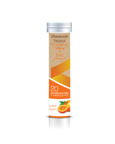 GENECOM TERRA VITAMIN C   ZINC ORANGE 20TABS