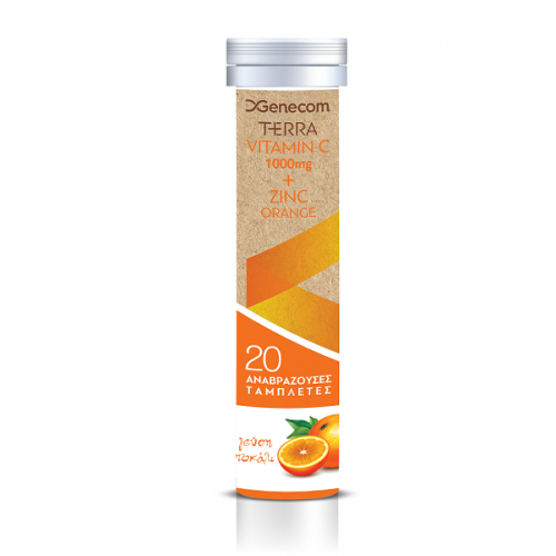 GENECOM TERRA VITAMIN C   ZINC ORANGE 20TABS