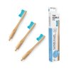 THE HUMBLE CO. HUMBLE BRUSH ΟΔΟΝΤΟΒΟΥΡΤΣΑ ΕΝΗΛΙΚΩΝ BAMBOO SOFT ΜΠΛΕ & 3 ΚΕΦΑΛΕΣ ΑΝΤΙΚΑΤΑΣΤΑΣΗΣ