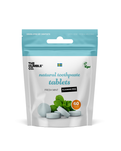 THE HUMBLE CO. NATURAL TOOTHPASTE TABS WITHOUT FLUORIDE FRESH MINT 60TABS