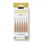 THE HUMBLE CO. BAMBOO INTERDENTAL BRUSH 6 PACK YELLOW ΜΕΣΟΔΟΝΤΙΑ ΒΟΥΡΤΣΑΚΙΑ SIZE 4 (0.7MM) 6 ΒΟΥΡΤΣΑΚΙΑ