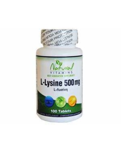 NATURAL VITAMINS L-LYSINE 500MG 100 TABS
