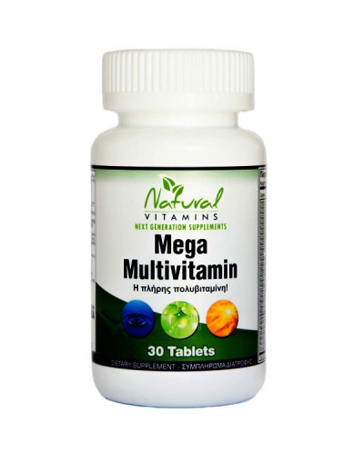 NATURAL VITAMINS MEGA MULTIVITAMIN 30 TABS
