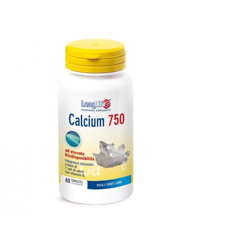 LONGLIFE Calcium 750mg 60tbs Συμπλήρωμα διατροφής ασβεστίου