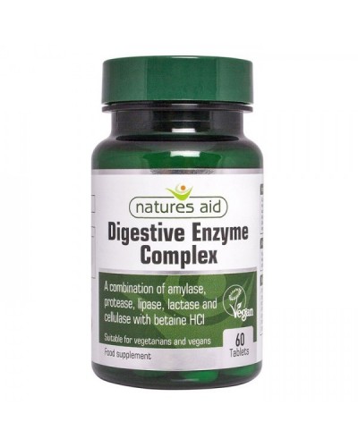 NATURES AID DIGESTIVE ENZYME COMPLEX BETAINE HCI 60 TABS
