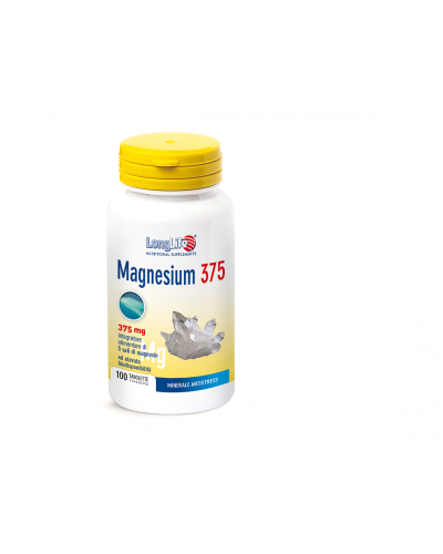 LONGLIFE Magnesium 375mg 100tbs Συμπλήρωμα διατροφής με 5 άλατα μαγνησίου