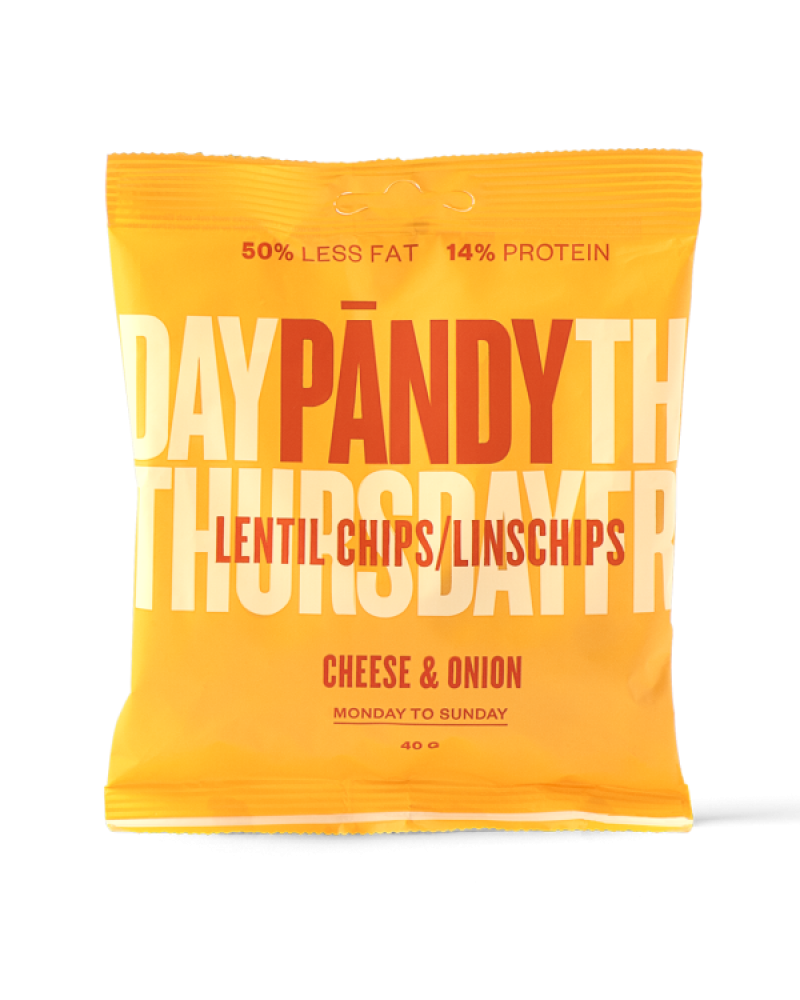 PANDY CHEESE & ONION LENTIL CHIPS 40gr