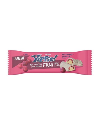 WEIDER YIPPIE FRUITS 45G RASPBERRY & VANILLA