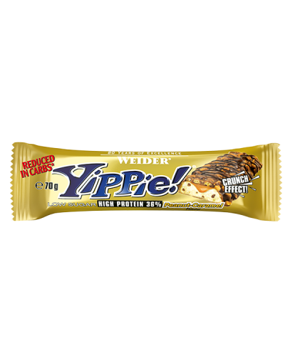 WEIDER YIPPIE BAR 45G PEANUT & CARAMEL