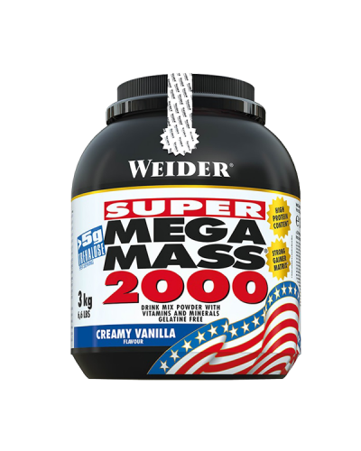 WEIDER MEGA MASS 2000 3KG VANILLA