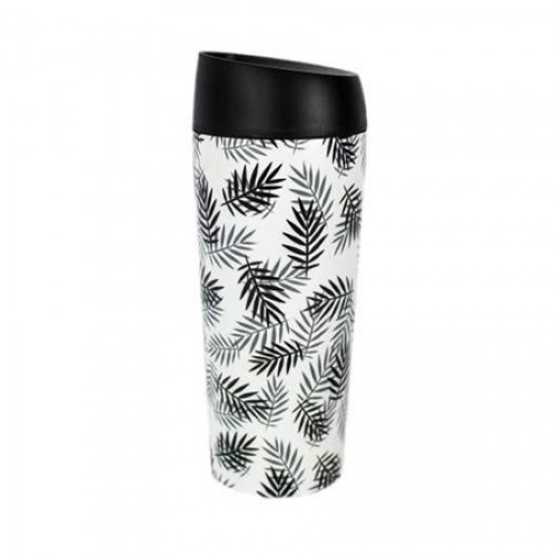 WELL STAINLESS STEEL MUG 450ml LEAVES